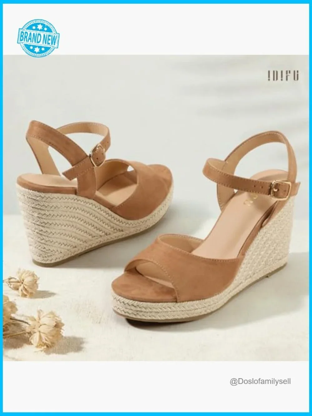 Espadrille Wedges Sandals Women Platform Peep Toe Slingback Comfortable Casual